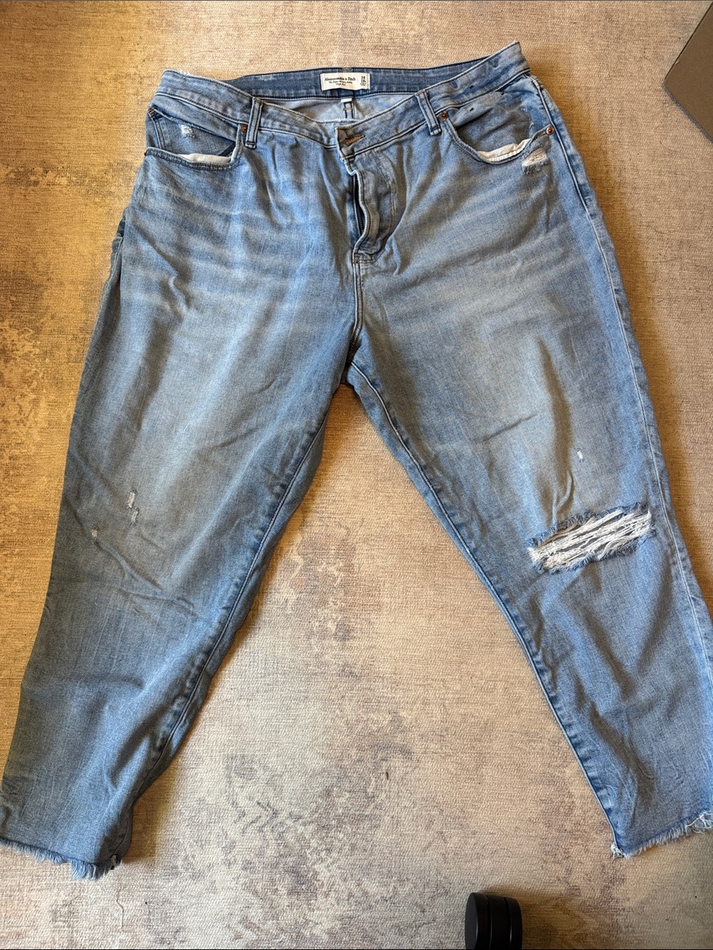 Abercrombie & Fitch Women’s Curve Love The Super Skinny Ankle High Rise Jeans